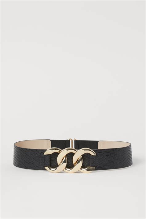 Ceinture avec chaîne en Noir pour femme 